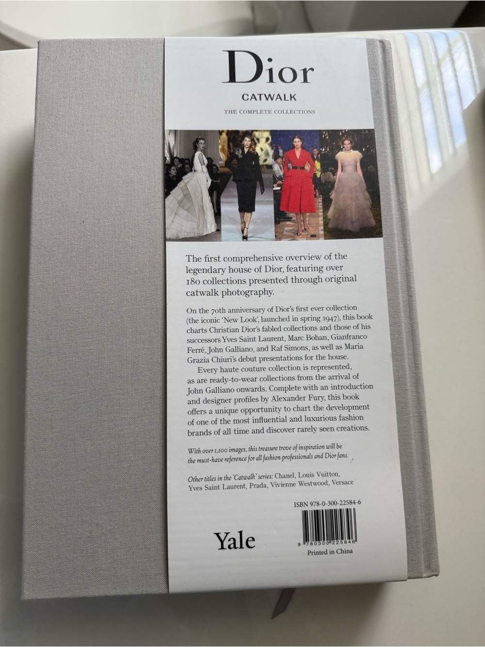 Dior Catwalk by Yale Press NWT  Hardcover Book - Light Gray with Iridescent Logo - Picture 4 of 4